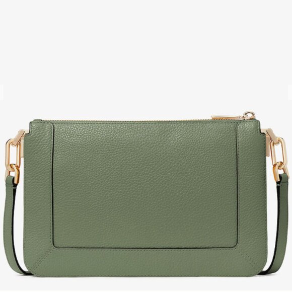 Kate Spade Lena Mini Flap Pebbled Leather Crossbody Purse Romaine - Retail $299 - Picture 4 of 6